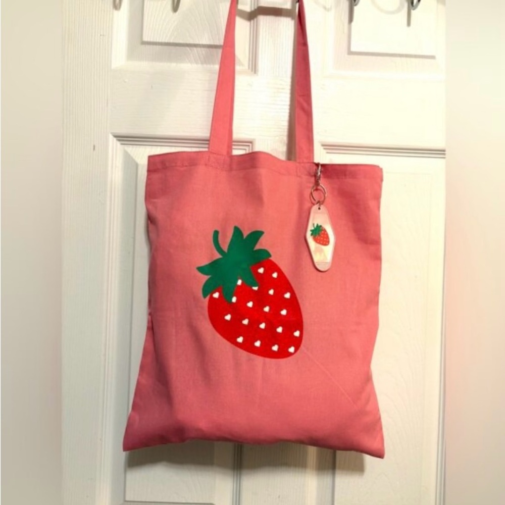 Custom Handcrafted Tote Bags - Available in White, Pink, Brown, and Black - Picture 7 of 11